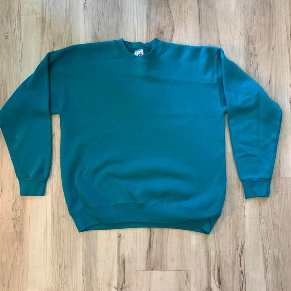 Vintage 1990s Lee aqua blue crewneck sweatshirt XL